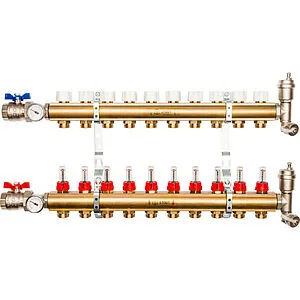 Группа коллекторная с расходомерами 10 отводов 1&quot;в/в x ¾&quot;ек Stout SMB 0473 000010, 1