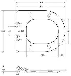 Унитаз подвесной безободковый BelBagno Loto белый BB070CHR/SC Унитаз подвесной безободковый BelBagno Loto белый BB070CHR/SC, 3