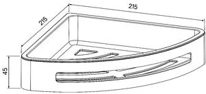 Полка IDDIS Optima Home чёрный матовый SHE11SBi44 Полка IDDIS Optima Home чёрный матовый SHE11SBi44, 2