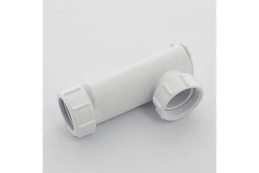 Горизонтальный самозакрывающийся сливной клапан Mc Alpine белый WHB1-32