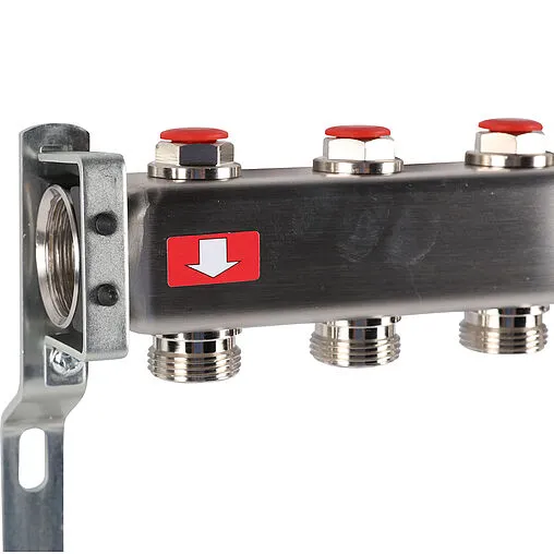 Группа коллекторная без расходомеров 10 отводов 1&quot;в/в x ¾&quot;ек Rommer RMS-3200-000010