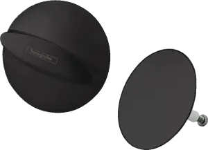 Внешняя монтажная часть сифона для ванны Hansgrohe Flexaplus чёрный матовый 58185670, 1