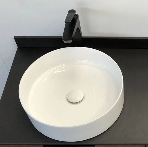 Тумба-умывальник подвесная Comforty Порто 120-1 дуб тёмно-коричневый/чёрный 00-00000828CF