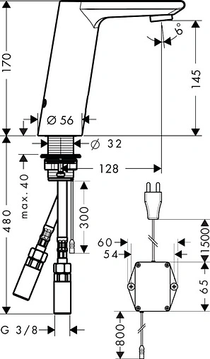 Смеситель для раковины Hansgrohe Metris S 150 хром 31103000