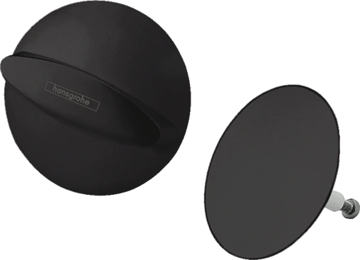 Внешняя монтажная часть сифона для ванны Hansgrohe Flexaplus чёрный матовый 58185670