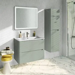 Шкаф-пенал подвесной IDDIS Edifice фисташково-серый EDI40G0i97, 5