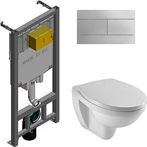 Комплект 5 в 1 Jacob Delafon Patio E21739RU-00 с кнопкой E4316-CP хром глянцевый, 1