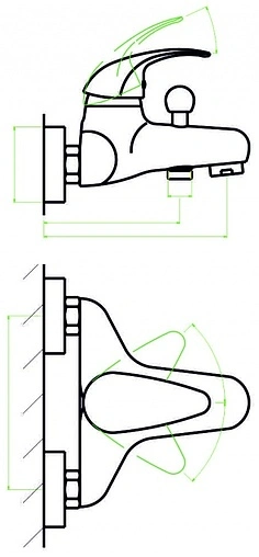 Смеситель для ванны Gross Aqua Elegance хром 2500500C
