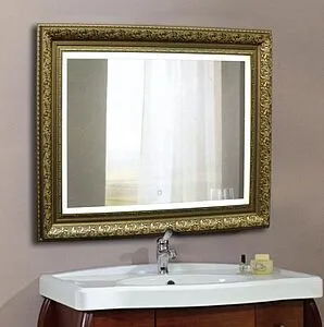 Зеркало с подсветкой Continent Vintage Led 92x71 с подогревом бронза ЗЛП900, 2