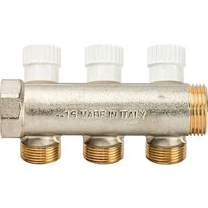 Коллектор запорно-балансировочный проходной 3 отвода ¾"в/н x ½"н Luxor CP 463 68512603 Коллектор запорно-балансировочный проходной 3 отвода ¾"в/н x ½"н Luxor CP 463 68512603, 2