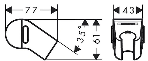 Душевая штанга Hansgrohe WallStoris 50 белый матовый 27902700+27917700