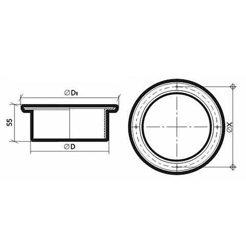 Фланец для вентиляционных каналов ЭРА 12,5 Ф