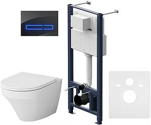 Комплект 6 в 1 Am.Pm Inspire FlashClean IS450A38.501700 с кнопкой черный матовый, 3