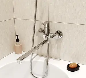 Смеситель для ванны с длинным изливом IDDIS Sena хром SENSBL2i10WA, 3