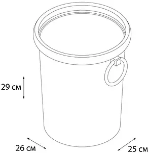 Ведро для мусора Grampus бежевый GR-8389, 2