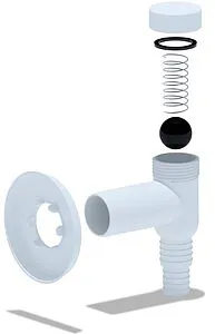 Сифон для бытовой техники наружный Ани Пласт белый M500 Сифон для бытовой техники наружный Ани Пласт белый M500, 3