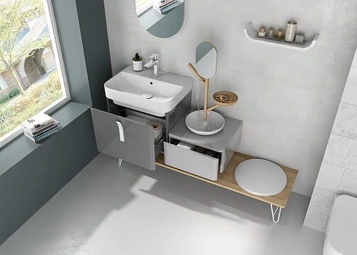 Тумба под умывальник подвесная Isvea Supra 100 тёмно-серый 27SP1084100I Тумба под умывальник подвесная Isvea Supra 100 тёмно-серый 27SP1084100I