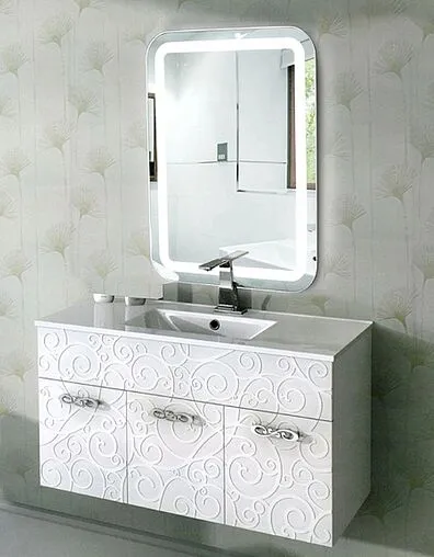 Зеркало с подсветкой Continent Life Led 60x80 серый ЗЛП476