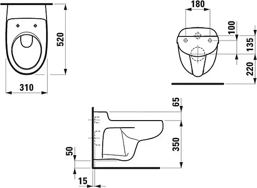 Унитаз подвесной детский Laufen Florakids белый 8.2003.1.000.000.1
