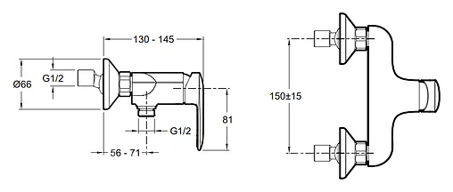 Смеситель для душа Jacob Delafon Kumin хром E99463-CP Смеситель для душа Jacob Delafon Kumin хром E99463-CP