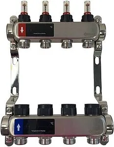 Группа коллекторная с расходомерами 9 отводов 1"в/в x ¾"ек WAAG WG.589.0609 Группа коллекторная с расходомерами 9 отводов 1"в/в x ¾"ек WAAG WG.589.0609, 1