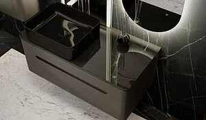 Тумба-умывальник подвесная Jorno Shine 100 антрацит Shi.01.100/P/A+ Тумба-умывальник подвесная Jorno Shine 100 антрацит Shi.01.100/P/A+, 5