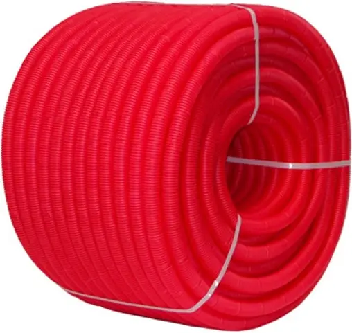 Труба гофрированная ПНД Uni-fitt 25-26 мм красная бухта 30м 583R3503