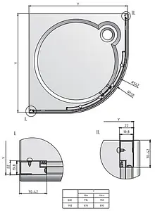 Душевое ограждение 900x900мм матовое стекло Roltechnik Houston Neo NEO/900 N0649 Душевое ограждение 900x900мм матовое стекло Roltechnik Houston Neo NEO/900 N0649, 2