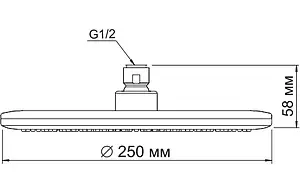 Лейка верхнего душа Wasserkraft хром A030, 3