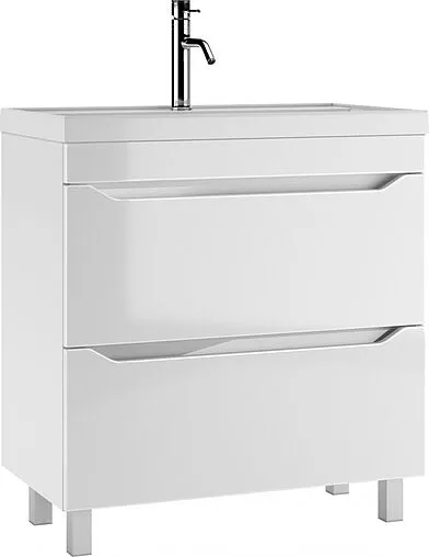 Тумба-умывальник напольный Айсберг Ева 80 белый DA5908T+4670142930020