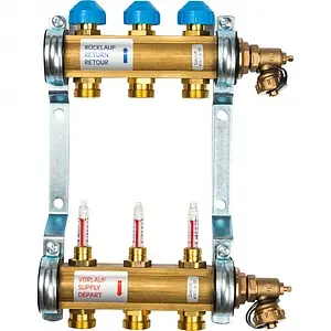 Группа коллекторная с расходомерами 3 отвода 1"в/в x ¾"ек Watts HKV/T 10004196 Группа коллекторная с расходомерами 3 отвода 1"в/в x ¾"ек Watts HKV/T 10004196, 1