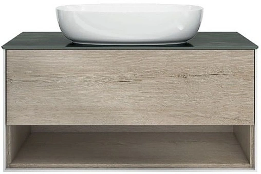 Тумба-умывальник подвесная Kerama Marazzi Plaza Modern 100 дуб орегон PL.M.100.1\OAK.O+