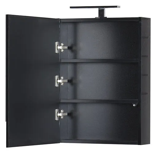 Шкаф-зеркало Aquanet Нота 58 L чёрный 00169191