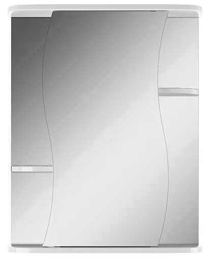 Шкаф-зеркало Айсберг Волна 2-55 L белый DA1038HZ