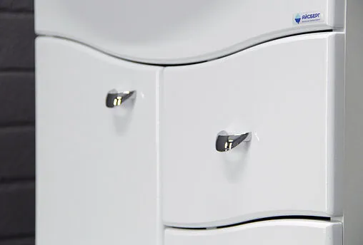 Тумба-умывальник напольный Айсберг Волна 50 белый DA1013T+46200081927581