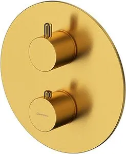 Термостат для 2 потребителей WHITECROSS Y brushed gold золото брашированное Y1236GLB, 1