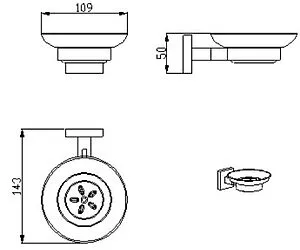 Мыльница SMARTsant Модерн хром SM02070AA, 2
