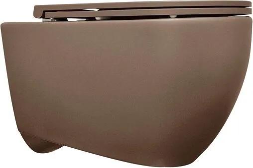 Унитаз подвесной безободковый ISVEA Infinity Vortex коричневый 10NF02003-2H