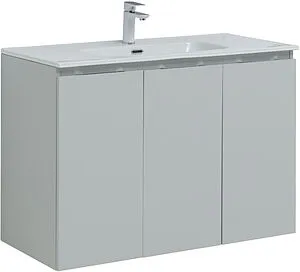 Тумба-умывальник подвесная Aquanet Алвита New 100 серый 00277532+00254365, 1
