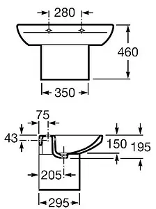Раковина Roca Dama senso 80 белый 327510000 Раковина Roca Dama senso 80 белый 327510000, 2