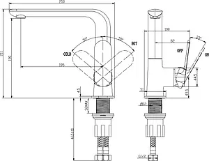 Смеситель для кухни BelBagno Ancora хром ANC-LAM-CRM, 2