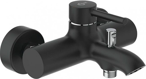 Смеситель для ванны Ideal Standard Ceraline чёрный матовый/хром BC199U4