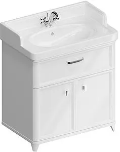 Тумба-умывальник напольная Kerama Marazzi Pompei 80 белый PO.N.80.1\WHT+PO.wb.80 Тумба-умывальник напольная Kerama Marazzi Pompei 80 белый PO.N.80.1\WHT+PO.wb.80, 1