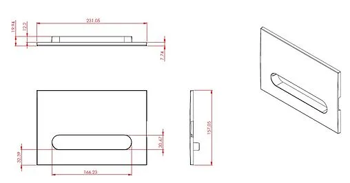 Клавиша смыва для унитаза Allen Brau Project Color 9.2PR01.21 белый матовый Клавиша смыва для унитаза Allen Brau Project Color 9.2PR01.21 белый матовый