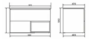 Тумба-умывальник подвесной Comforty Мальме 90 дуб дымчатый/чёрный 00-00004200CF, 2