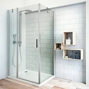 Душевое ограждение 1000x900мм прозрачное стекло Roltechnik Tower Line TDO1+TB/1000*900 724-1000000-00-02+725-9000000-00-02, 5