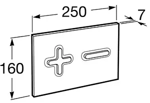 Клавиша смыва для унитаза Roca PL-6 890085000 белый глянцевый Клавиша смыва для унитаза Roca PL-6 890085000 белый глянцевый, 2