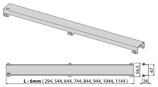 Решетка для лотка 1144мм AlcaPlast Design-1150MN