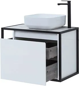 Тумба-умывальник подвесная Aquanet Nova Lite LOFT 75 R белый глянец 00261649+ Тумба-умывальник подвесная Aquanet Nova Lite LOFT 75 R белый глянец 00261649+, 4