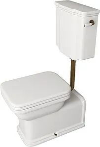 Унитаз со средним бачком Kerasan Waldorf белый 411601+418301+ Унитаз со средним бачком Kerasan Waldorf белый 411601+418301+, 4